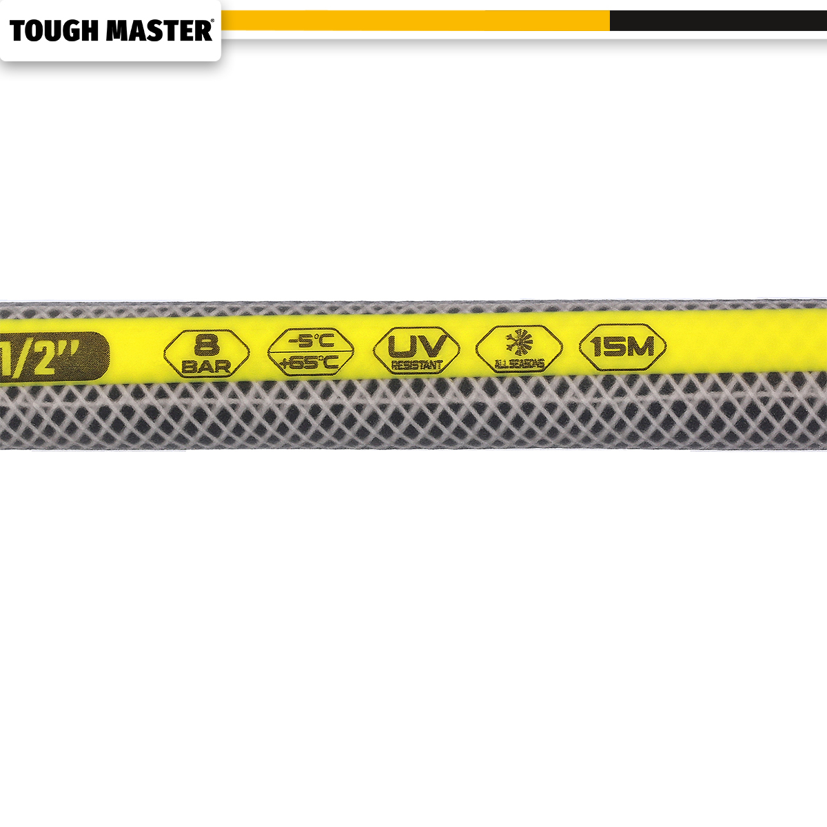 The Tough Master® TM-GH315 Garden Hose has a 7-year warranty