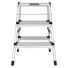 TOUGH MASTER Folding Step Ladder Double-Sided 3 Step Aluminium Step Stool with Anti-Slip Feet | TM-FSS3