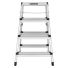 TOUGH MASTER Folding Step Ladder Double-Sided 4 Step Aluminium Step Stool with Anti-Slip Feet | TM-FSS4