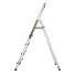 Step ladder folding aluminium & steel 5 steps top hand rail