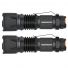 TOUGH MASTER® Rechargeable USB Torches 1200mAh Handheld Flashlights, Pocket-Size Zoomable Torches, Water-Resistant with Ultra Bright LED & Adjustable Focus (2 Pack) - 800 Lumens (TM-LTF402S)
