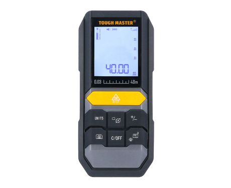 TOUGH MASTER® Laser Distance Meter Handheld Digital Laser Measure with 2 x AAA batteries - 40 metres (TM-LDM40)