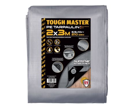 TOUGH MASTER® Water Resistant Tarpaulin 2m x 3m tarpaulin sheet – durable, reinforced