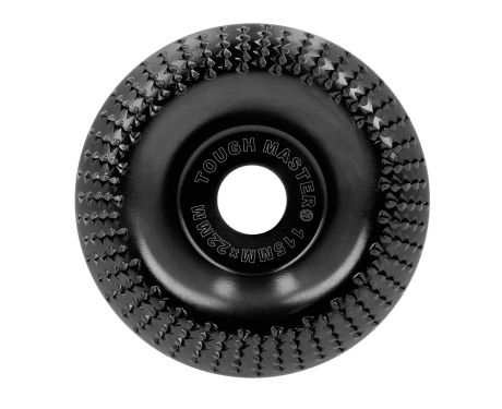 TOUGH MASTER® Wood Grinding Disc Black Steel Grinder Wheel 115mm x 22.2mm (TM-GD115)