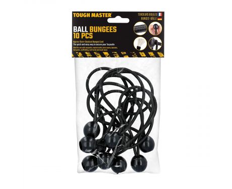 TOUGH MASTER® Bungee Cord Balls Tarp Cord Elastic Ball Ties 10pcs TM-BB1510