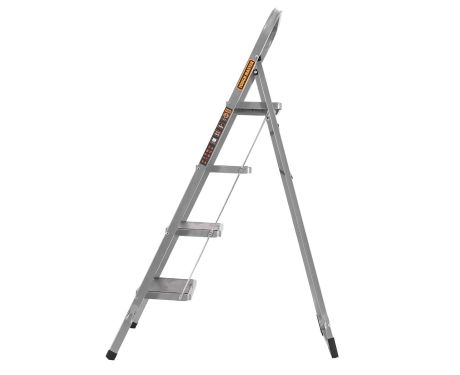 TOUGH MASTER Steel Step Ladder Folding Step Stool with Handrail & Wide Platform - 4 Steps (TM-SSL4)