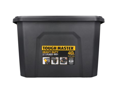 TOUGH MASTER® Storage Box Heavy Duty Stackable Plastic Box Chest Organiser for Tools, Toys, Camping Gear - 40 Litres (TM-UPT-4040)