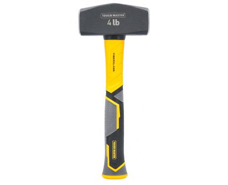 TOUGH MASTER® Club Hammer Ergonomic Non-Slip Grip Demolition Hammer with Fiberglass Shaft - 4 Pounds (TM-CH40F)