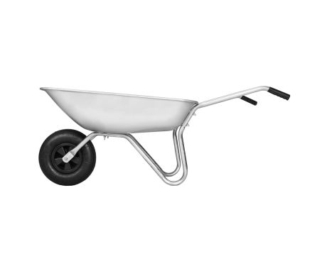 TOUGH MASTER Wheelbarrow, 65L Home Garden Cart, Galvanised