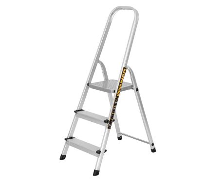 TOUGH MASTER 3 Step Ladder Folding Aluminium with 150kg Max Load, EN131 Safety Standard | ML-403X