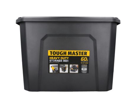 TOUGH MASTER® Storage Box Heavy Duty Stackable Plastic Box Chest Organiser for Tools, Toys, Camping Gear - 60 Litres (TM-UPT-4060)