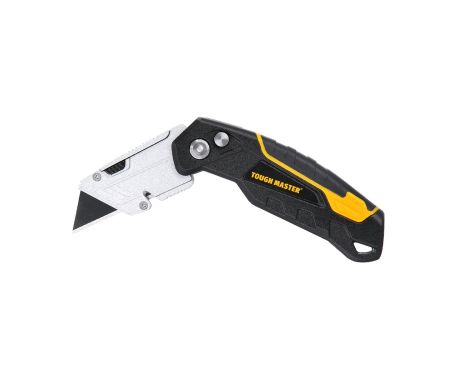 TOUGH MASTER® Folding utility knife with blade compartment & 3 replacement blades (TM-UFK174)
