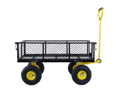 TOUGH MASTER Garden Cart 350 kg with Drop Down Sides 4 Wheels 10