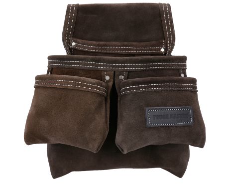 TOUGH MASTER® Suede Leather Tool Pouch 4 Pockets - 1.6-1.8 Millimeters (TM-418SP)