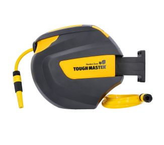 Retractable Hose Reel with automatic Hose return. Wall-mounted, Durable, UV-resistant