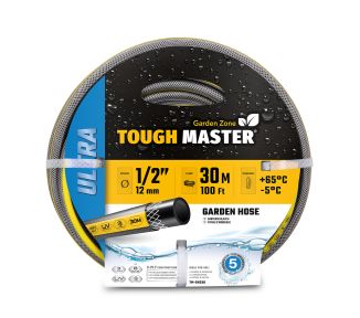 TOUGH MASTER® Garden Hose Pipe Reinforced 30m / 100ft 3 ply anti kink