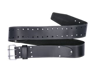 TOUGH MASTER® Black Genuine Leather Work Belt Double Pin - 67 Millimetres (TM-215LB)