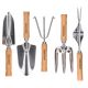 TOUGH MASTER® Garden Tool Set Gardening Set with Trowel, Transplanter, Cultivator, Weeder & Weeding Fork - 5 Pieces (TM-GTS5)