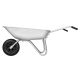 TOUGH MASTER Wheelbarrow, 65L Home Garden Cart, Galvanised