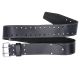 TOUGH MASTER® Black Genuine Leather Work Belt Double Pin - 67 Millimetres (TM-215LB)