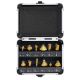 TOUGH MASTER® Router Bit Set TCT Tungsten Carbide Tipped ¼" Shank with case - 12 piece set (TM-RB12A)