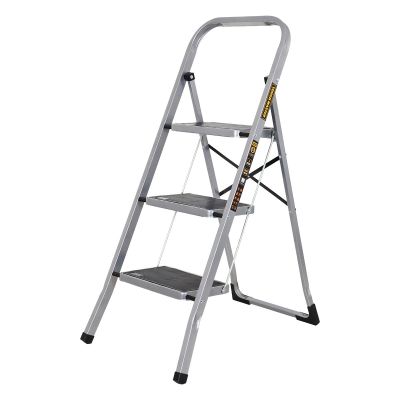 TOUGH MASTER® Steel Step Ladder Folding Step Stool with Handrail & Wide Platform - 3 Steps (TM-SSL3)
