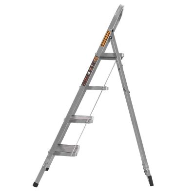 TOUGH MASTER Steel Step Ladder Folding Step Stool with Handrail & Wide Platform - 4 Steps (TM-SSL4)