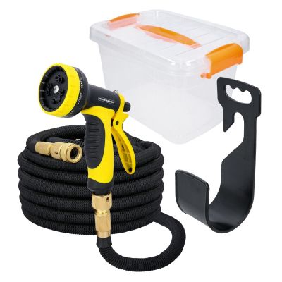 TOUGH MASTER Expanding Garden Hose anti kink with nozzle & 10 spray settings - 30m / 100ft