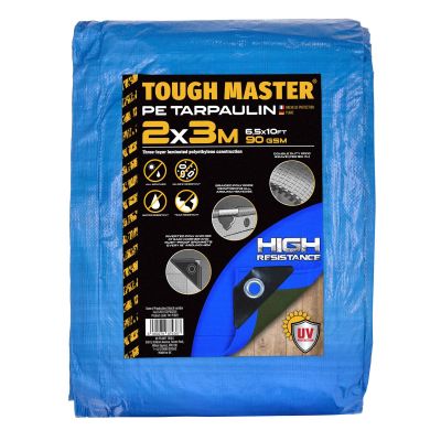 TOUGH MASTER® Water Resistant Tarpaulin 2m x 3m tarpaulin sheet – durable, reinforced