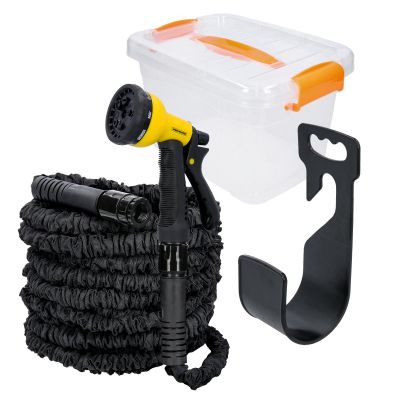 TOUGH MASTER Expanding Garden Hose anti kink with nozzle & 8 spray settings - 30m / 100ft