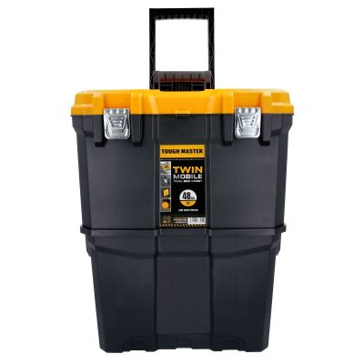 TOUGH MASTER® Heavy Duty Rolling Storage Toolbox & Organiser Box with Foldable Handle & Removable Top Storage