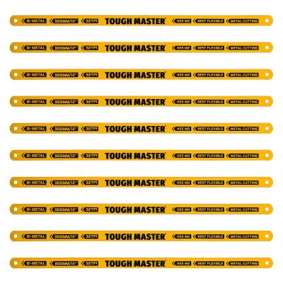 TOUGH MASTER® Hacksaw Blades 32 TPI Bi-Metal Blades for 300mm Hacksaw Frames - 10 Pieces (TM-HSB132)
