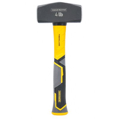 TOUGH MASTER® Club Hammer Ergonomic Non-Slip Grip Demolition Hammer with Fiberglass Shaft - 4 Pounds (TM-CH40F)