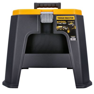 TOUGH MASTER® UPT-5047 Tool Storage Stool Tool Box with Removable Tray & Compartment Organiser