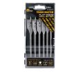 1 x Flat wood drill bit: 10mm
1 x Flat wood drill bit: 12mm
1 x Flat wood drill bit: 16mm
1 x Flat wood drill bit: 18mm
1 x Flat wood drill bit: 20mm
1 x Flat wood drill bit: 25mm
1 x Plastic storage case Comes with